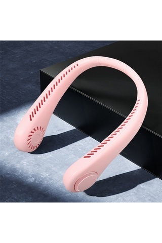 Taşınabilir Mini Boyun Fanı 1200mah Usb Şarj Edilebilir 3 Hızlı Spor Fanı-d 4710 Pembe