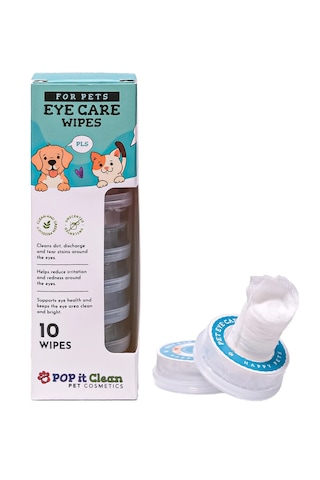 Popitclean Evcil Hayvan Kedi & Köpek Göz Bakım ve Temizleme Mendili