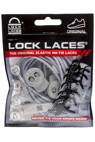 Locklaces Lock Laces Akıllı Esnek Bağcık - Bağlama Gerektirmeyen Kilitli Ayakkabı Bağcığı Ayarlanabilir Beyaz