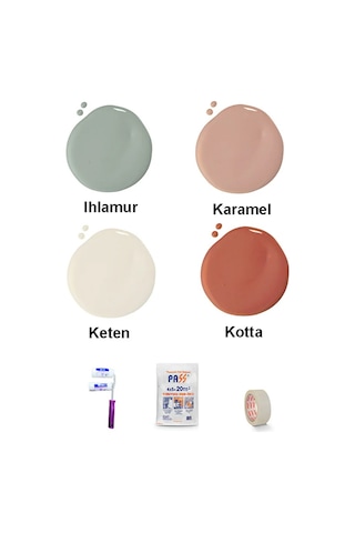 Bi Boya Geometrik Duvar Boyama Seti 4 - 1 L