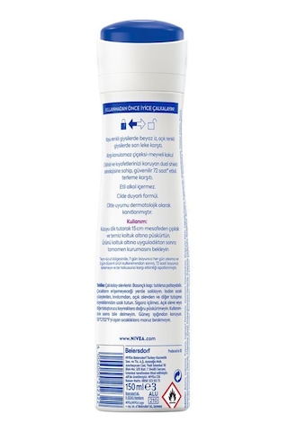 Kadın Sprey Deodorant Black&white Authentic 150 Ml,terleme Karşıtı,meyve,çiçek Kokusu,kumaş Koruması