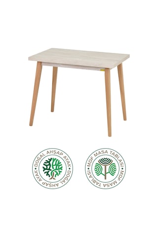 Vilinze Avanos Mdf Traverten Sabit Mutfak Masası - 60x90 Cm Traverte