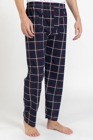 Erkek Kareli Desenli Tek Alt Pijama Lacivert-kırmızı Lacivert - Kırmızı