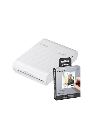Selphy Square Qx10 Beyaz Fotoğraf Yazıcısı + Mürekkep Ve Kağıt Seti Canon Eurasia li Çok Renkli
