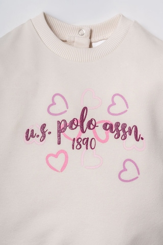 U.S. Polo Assn. Nakışlı Kız Bebek Beyaz Uzun Kol Pijama Takım Usb3261-c-v1 Usb3261-c-v1