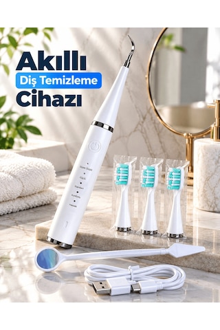 Şarjlı Akıllı Diş Temizleme Cihazı 5 Farklı Temizleme Modlu Hassa