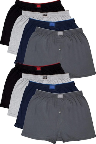 Tutku Erkek Boxer 4'lü Paket Siyah-füme-lacivert-gri Asorti