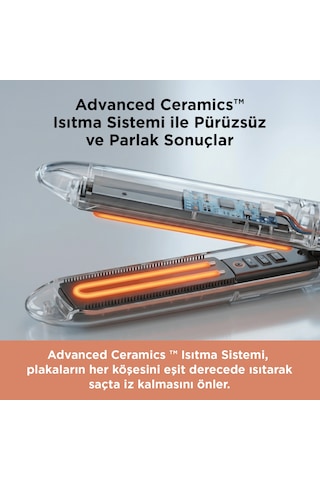 Babyliss Steam Smooth 39mm 230 Derece 5 Isı Ayarı Turmalin Seramik İyon Etkili Buharlı Saç Düzleştirici St493e
