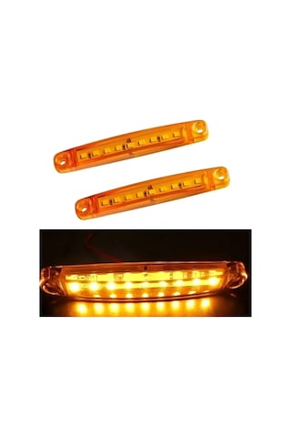 10 Adet 9 Led'li Parmak Led Turuncu Kamyon Tır Ve 12/24 Volt Araçlar Aksesuar Dorse & Etek Lambası