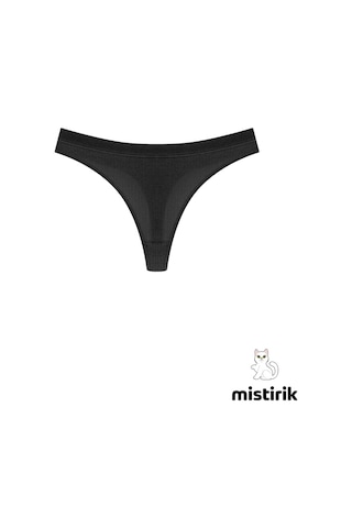 Paulo Model Fitilli Tanga Slip Iz Belli Etmez Külot Siyah Renk Siyah