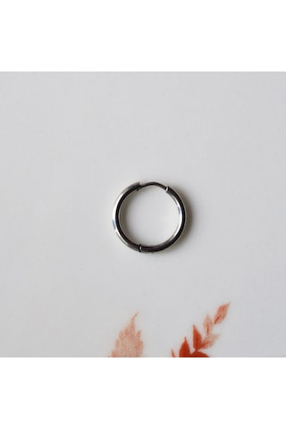 Erkek Cerrahi Çelik Küpe Halka Silver Renk 16 Mm Tek Adet Renkli