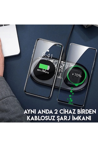 Baseus Simple 2in1 Kablosuz Wireless Şarj 18w iPhone Uyumlus+ipods- 5775