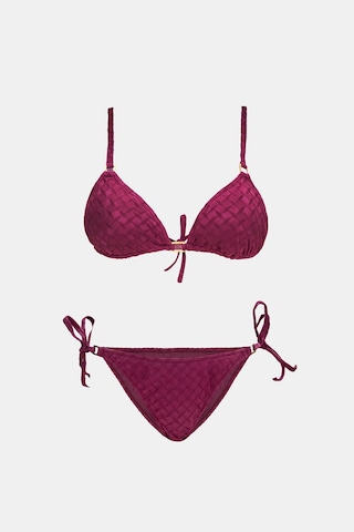 Olympos Mor Dolgusuz Üçgen Bikini Takım Mor