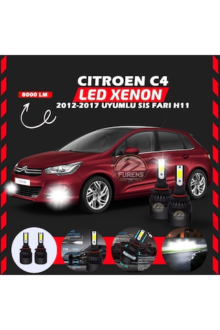 Citroen C4 2012-2017 Sis Farı Uyumlu Şimşek Etkili Led Xenon Light Series H11