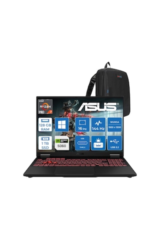 Asus TUF Gaming A16 FA608UMI-TU166H51 Ryzen 7 260 128 GB 1 TB SSD RTX5060 16" W11H Dizüstü Bilgisayar
