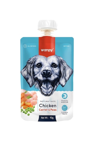 Wanpy Taze Tavuk Etli & Havuçlu Ezme Köpek Maması 90 G Wanpy Taze Tavuk Etli & Havuçlu Ezme Köpek Maması 90 G