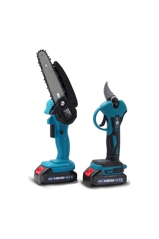 Hegi 26443 Çift Akülü Dal Budama Testeresi + Makası Set
