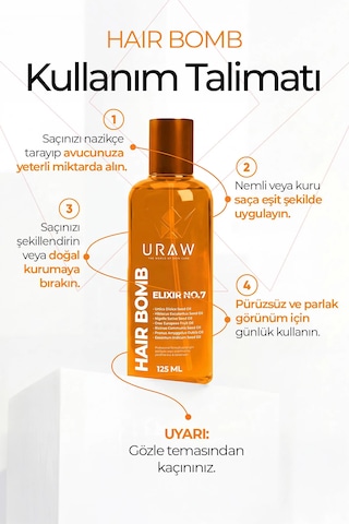 Hair Bomb Saç Bakım Yağı Yeniden Yapılandırıcı Ve Besleyici 125 Ml