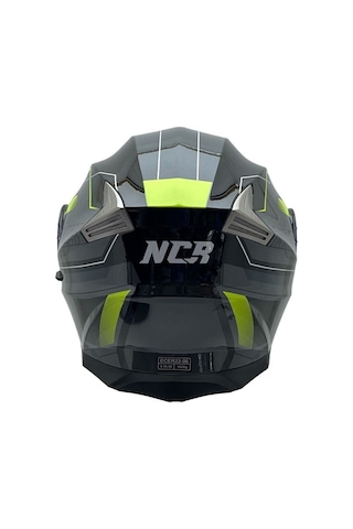 Ncr Stars Çene Açılır Siyah Vizörlü Sarı Kask Ece Belgeli Sarı