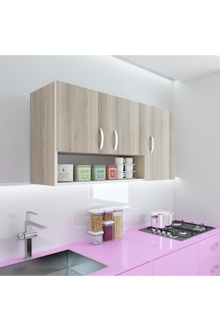 Kenzlife hazır mutfak mirena32 crd 060*120*32 mutfak banyo dolabı kapaklı raflı