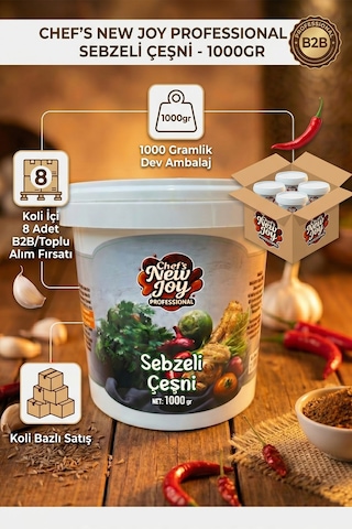 Sebzeli Çeşni 1000 G X 8 Adet - 1 Koli Koli Bazlı Avantaj Paketi