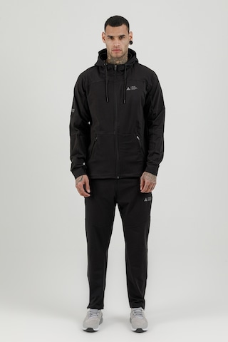 Airlife Sportswear Tam Boy Fermuarlı Erkek Kapüşonlu Eşofman Takımı Siyah