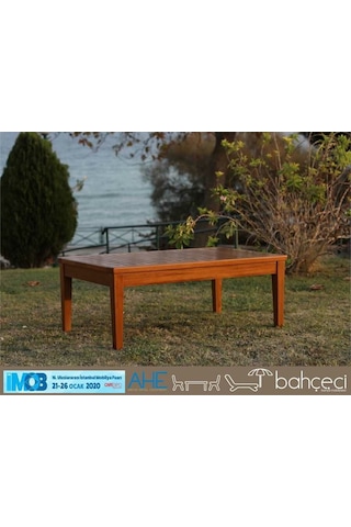 Bahçeme Çengelköy 70X110 Sabit Ayaklı Ahşap Bahçe Balkon Sehpası