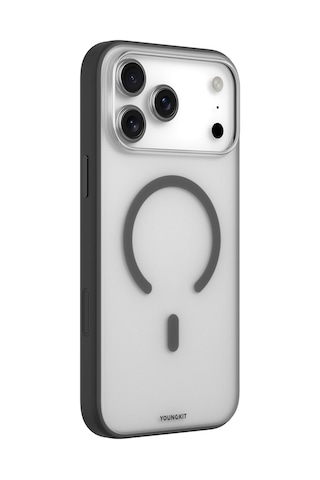 Apple Uyumlu iPhone 17 Pro Max Kılıf M-safe Şarj Özellikli Youngkit Clear Serisi Kapak Siyah Siyah
