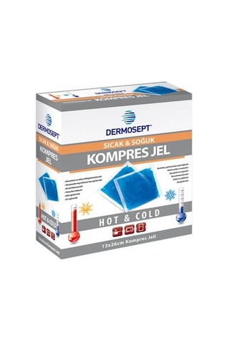 Sıcak Soğuk Termo Kompres Buz Jel 13 x 26 CM 4 Adet