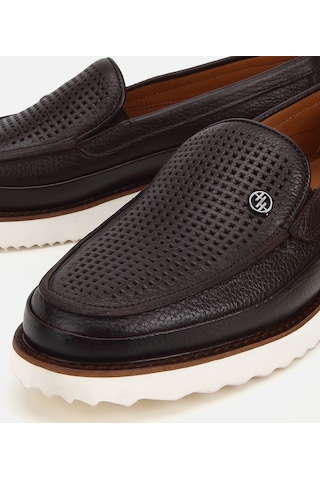 Hotiç Erkek Deri Kahverengi Delikli Hafif Tabanlı Klasik Loafer 02ayh324910a480 02ayh324910a480