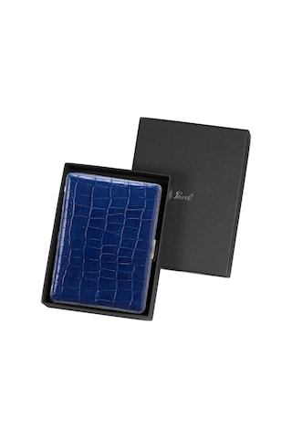 Pearl Japan Cosmos Deri Uzun Sigara Tabakası Croco Mavi 9lu