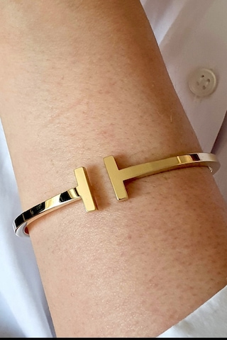 Altın T Model Kelepçe Bilezik Sarı Sarı Altın