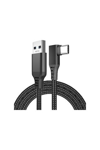 Reedark Vr Oyun Bilgisayarı Entegresi 5m/16ft Usb-typc Siyah Dirsekli Veri Kablosu - Kaliteli, Hafif Ve Dayanıklı