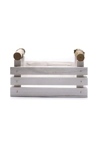 Dikdörtgen İkili Ahşap Beyaz Kasa