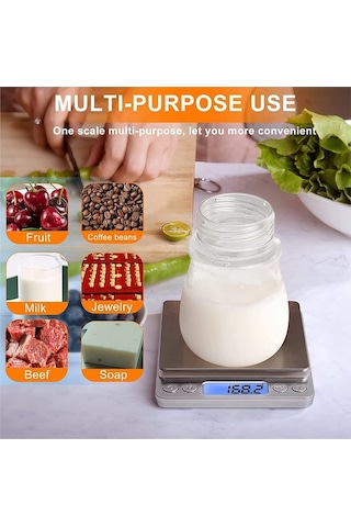 Tarez Qa-101 Dijital Hassas Mutfak Tartısı Ve Kuyumcu Terazisi 2000 Gr