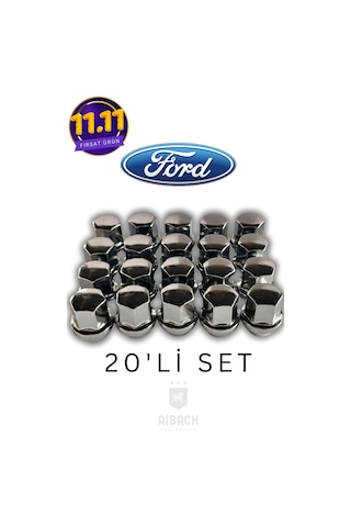 Ford Bijon Somunu 20'li Set Krom Kaplama