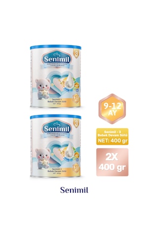Senimil 3 Bebek Devam Sütü 400 G 2 Adet