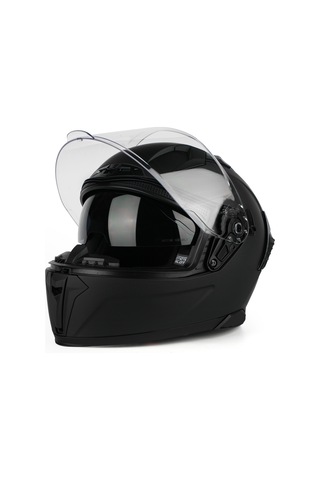 Caspiano Homer Full-face Led Işıklı Matt Black Motosiklet Kaskı Ece-r 22.06 Sertifikalı Mat Siyah