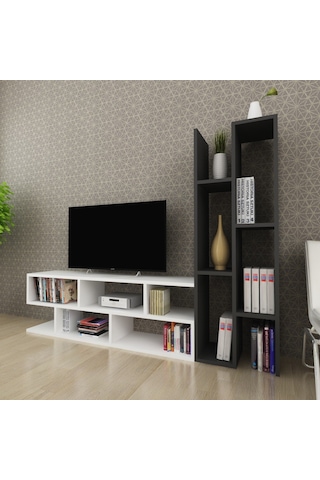 Moonlife Joungle Tv Ünitesi Siyah Beyaz Siyah
