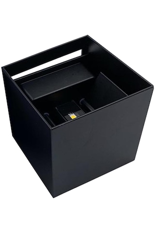 Homyl Kare Led Duvar Lambası Aplik Koridor Siyah-beyaz-ışık Siyah Beyaz Işık