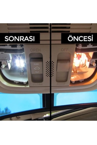 39mm Soffit Led Ampul - 21 Smd Chip - Beyaz Işık Araç İç Aydınlatma 2 Adet