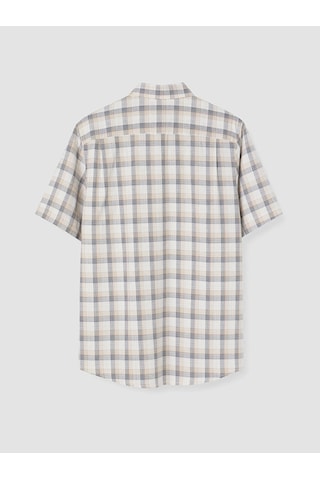 Lcwaıkıkı Classic Bej Standart Kalıp Ekose Poplin Erkek Gömlek
