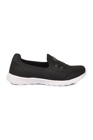 Walkway Siyah Beyaz Fileli Hafif Esnek Kolay Giyilebilir Kadın Casual Ayakkabı 575 G Siyah-beyaz