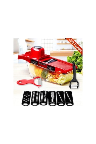 Maiyame Mutfak Sebze Dilimleyici - Manuel Mandolin Tipi Patates Soyucu, Havuç Peynir Rende Aleti, Akrilik Malzeme, 200mm Bıçak Uzunluğu Diğer