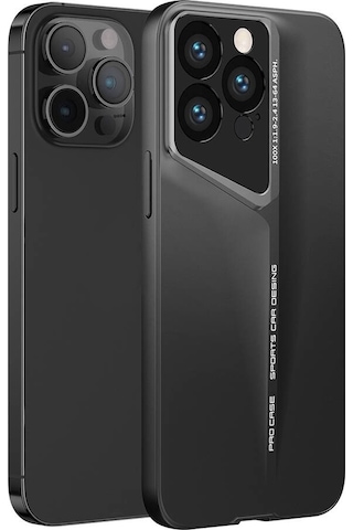 Apple Uyumlu iPhone 14 Pro Max Uyumlu Kılıf Ultra İnce Kamera Korumalı Sert Rubber Zore Procase Kapak-siyah Siyah -