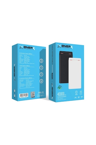 Enerx Enr-p40t 40.000 Mah 22.5 Watt Led Göstergeli Powerbank Siyah