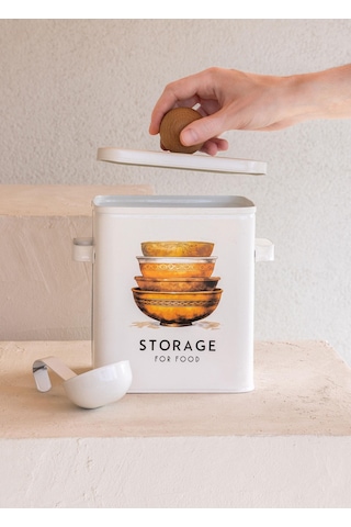 The Mia Storage Mutfak Saklama Kabı 13x20x23 Cm Beyaz