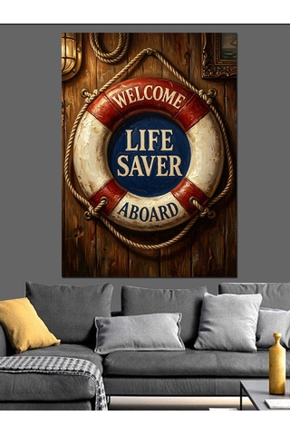 Life Saver Can Simidi Dekoratif Kanvas - Mdf Ahşap Tablo