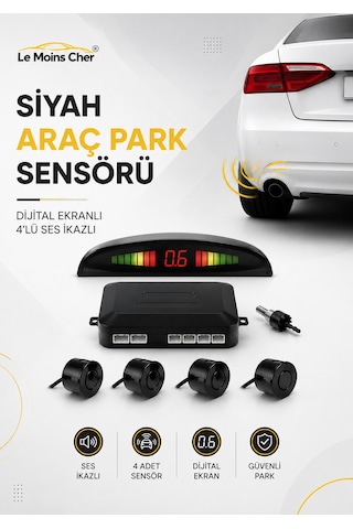 Alfa Romeo 147 Collezione Siyah Araç Park Sensörü Dijital Ekranlı 4'lü Ses İkazlı