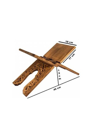 Rahle Ahşap Oymalı Rahle 45 Cm